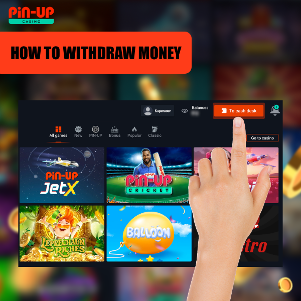 Withdrawing funds from Pin Up involves following a few straightforward steps.