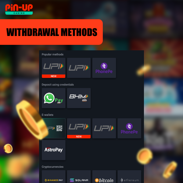 Players in India can enjoy a range of withdrawal options when it comes to accessing their funds from Pin Up.